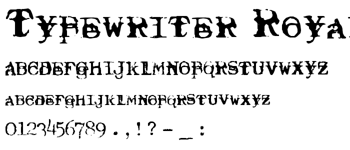 Typewriter Royal 200 Trashed font